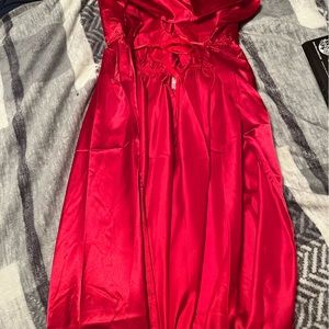 Red satin cape